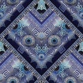 Protection amulet seamless pattern. Nazar. Devil eye. Esoteric m Royalty Free Stock Photo