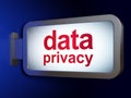 Protection concept: Data Privacy on billboard background