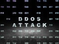 Protection concept: DDOS Attack in grunge dark