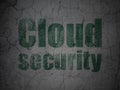 Protection concept: Cloud Security on grunge wall background Royalty Free Stock Photo