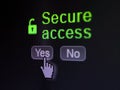 Protection concept: Opened Padlock icon and Secure Royalty Free Stock Photo