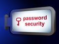 Protection concept: Password Security and Key on billboard background Royalty Free Stock Photo