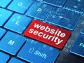 Protection concept: Website Security on computer