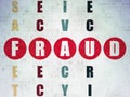 Protection concept: word Fraud in solving Royalty Free Stock Photo