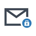Protection email icon. vector graphics Royalty Free Stock Photo