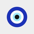 Protection from the evil eye. Turkish nazar vector symbol