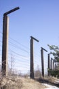 protection fence with barbed wire Royalty Free Stock Photo