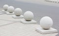 Decorative stone spheres Royalty Free Stock Photo