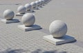 Decorative granite balls Royalty Free Stock Photo