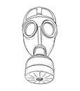 Protection gas mask sketch. Vector Illustration EPS8 Royalty Free Stock Photo
