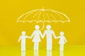 Family life insurance, protecting family, family concepts. Royalty Free Stock Photo
