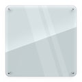 Protection Glass Plate Fastened to Wall Royalty Free Stock Photo