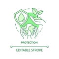 Protection green concept icon