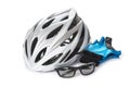 Protection helmet gloves and glasses for cycling