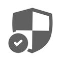 Protection icon. gray vector graphics Royalty Free Stock Photo