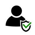 Protection icon. User profile security symbol Royalty Free Stock Photo