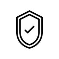 Protection vector thin line icon Royalty Free Stock Photo