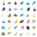 Protection icons set, isometric style