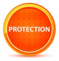 Protection Natural Orange Round Button Royalty Free Stock Photo