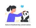 Protection of nature biodiversity concept