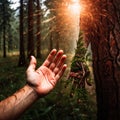 Protection of nature and the ecology are in your hands Royalty Free Stock Photo