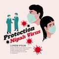 Protection Nipah Virus infection NiV is both human and animals Royalty Free Stock Photo