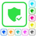 Protection ok vivid colored flat icons icons Royalty Free Stock Photo