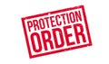 Protection Order rubber stamp Royalty Free Stock Photo