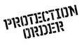 Protection Order rubber stamp Royalty Free Stock Photo