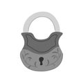 protection padlock vintage cartoon vector illustration Royalty Free Stock Photo