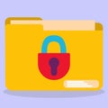 Protection of personal data. Vector illustration in a flat style. Royalty Free Stock Photo