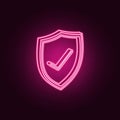 protection present icon. Elements of cyber security in neon style icons. Simple icon for websites, web design, mobile app, info Royalty Free Stock Photo