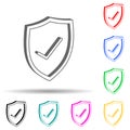 protection present multi color style icon. Simple glyph, flat vector of cyber security icons for ui and ux, website or mobile Royalty Free Stock Photo