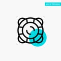 Protection, Safety, Support, Float turquoise highlight circle point Vector icon