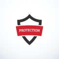 Protection shield icon. Vector illustration Royalty Free Stock Photo