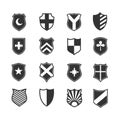 Protection shield vector icons Royalty Free Stock Photo