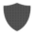 Protection Shiled Halftone Dotted Icon