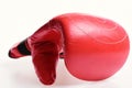 Protection and strength concept. Boxing glove in red color Royalty Free Stock Photo