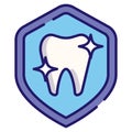 Protection tooth LineColor Royalty Free Stock Photo