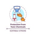 Protection from toxic chemicals concept icon