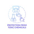 Protection from toxic chemicals concept icon