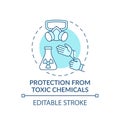 Protection from toxic chemicals concept icon