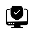 Protection vector glyph flat icon Royalty Free Stock Photo