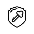 Protection vector thin line icon Royalty Free Stock Photo