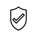 Protection vector thin line icon Royalty Free Stock Photo