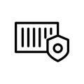 Protection vector thin line icon Royalty Free Stock Photo