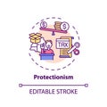 Protectionism concept icon