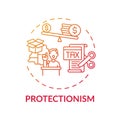 Protectionism concept icon