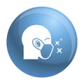 Protective air face mask icon, simple style