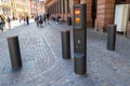 Protective bollards in german pedestrian zone